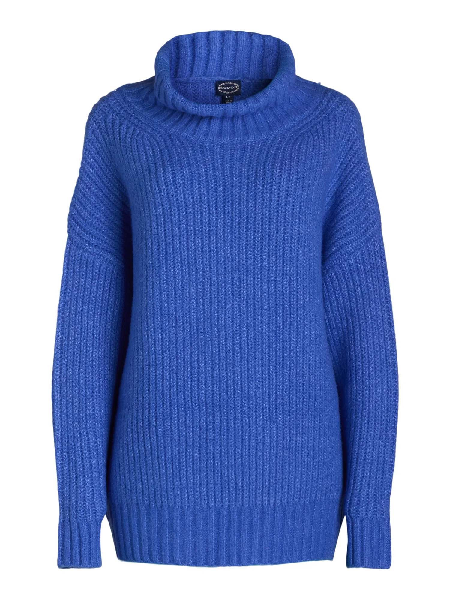 Scoop Women’s Chunky Funnel Neck Sweater, Lightweight, Sizes XS-XXL - Walmart.com | Walmart (US)