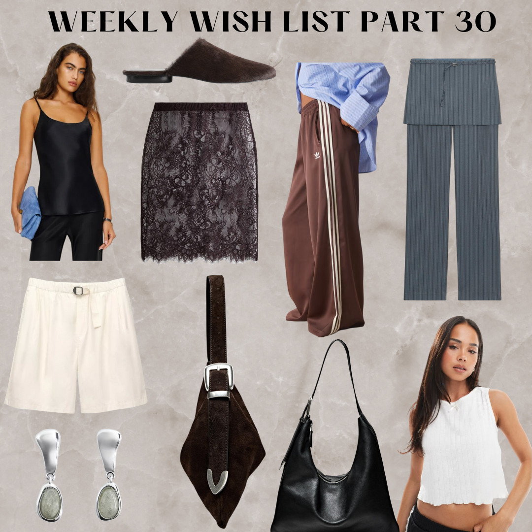 Weekly Wish list Part 30 - 10 extremely chic items I found this week from the high street

reformation, bermuda shorts, brown suede bag, paloma wool, sheer lace skirt, satin black top 

 

#LTKuk #LTKautumn #LTKeurope