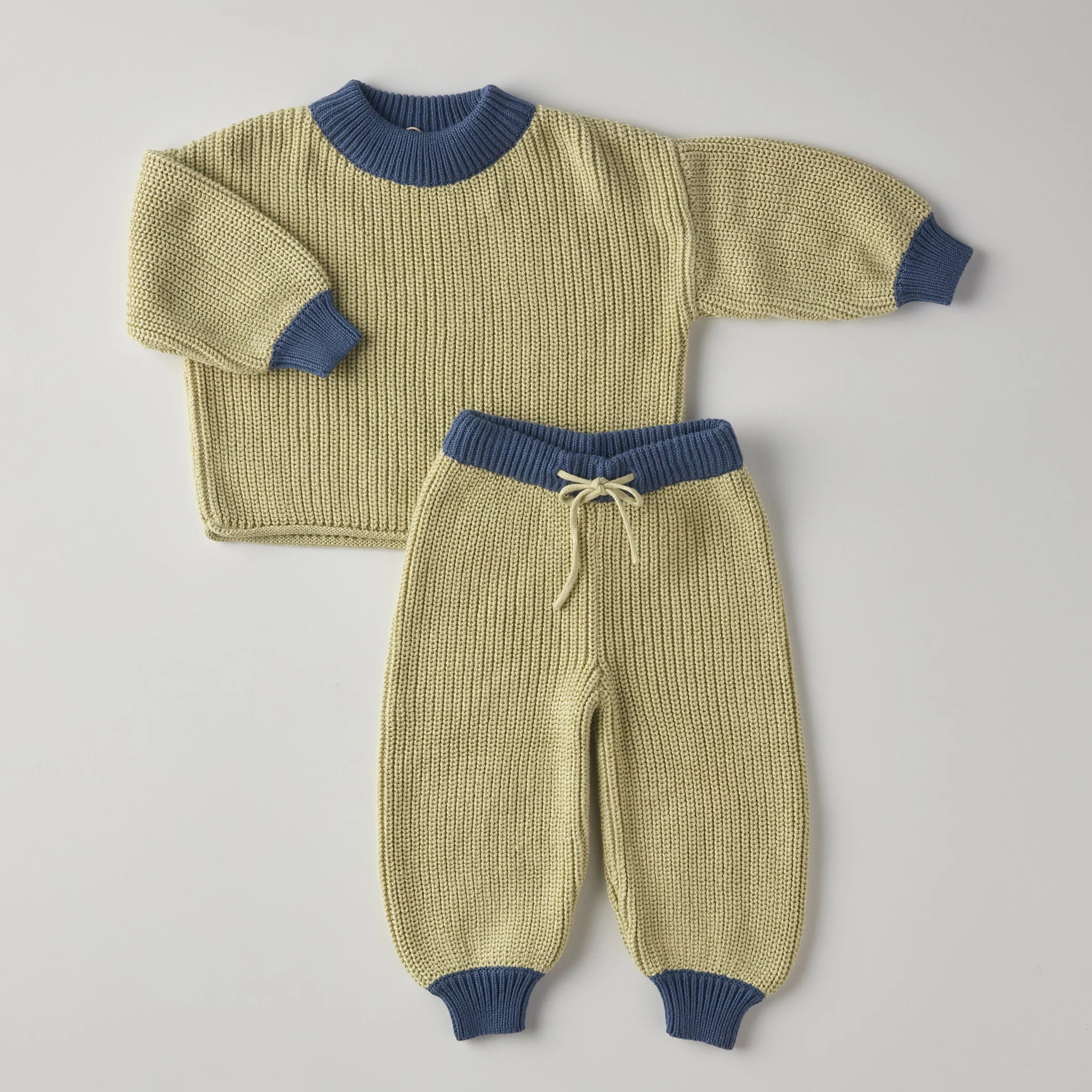 Elliot Knit Set in Light Green | Winnie and Crew
