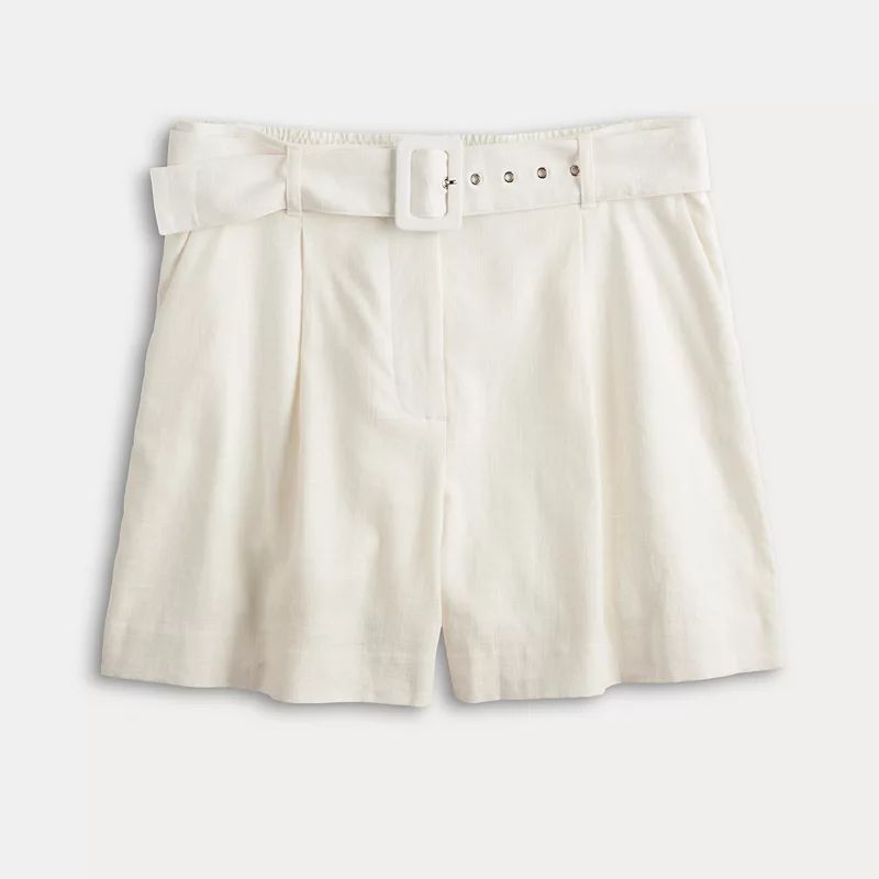Women's Nine West High-Rise Belted Shorts | Kohl's