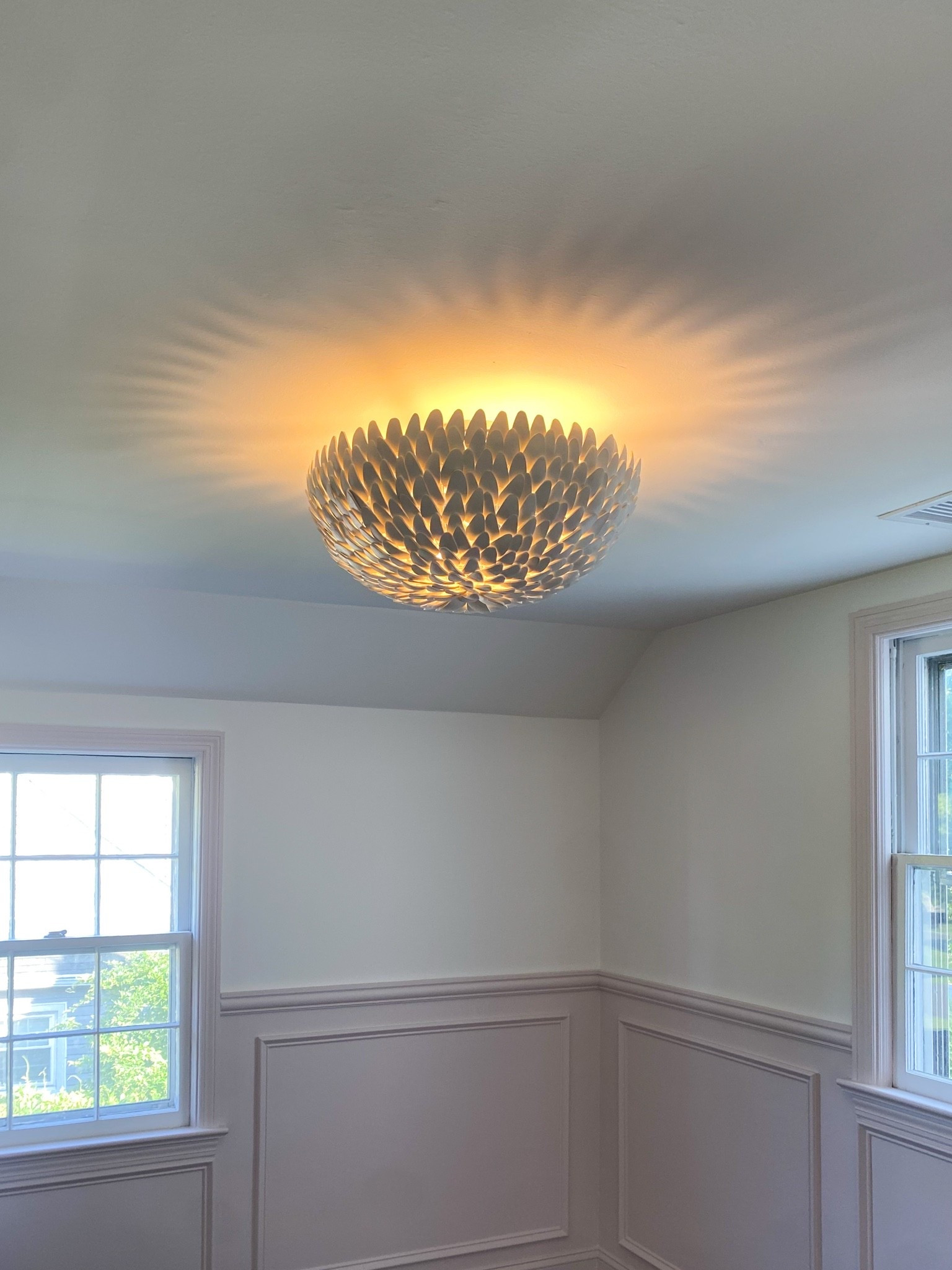 We installed the prettiest flushmount light in this little girl’s bedroom (and it’s on sale right now!) planning to hang wallpaper and will also be painting this ceiling pink 🩶

#LTKKids #LTKSaleAlert #LTKHome