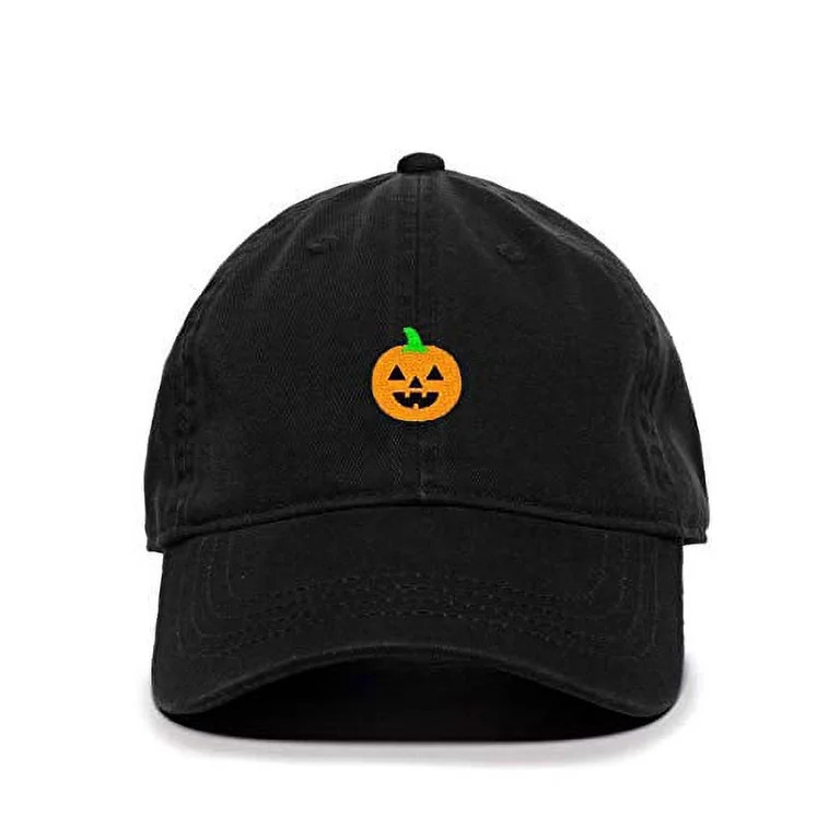 Halloween Pumpkin Baseball Cap Embroidered Cotton Adjustable Dad Hat Black | Walmart (US)