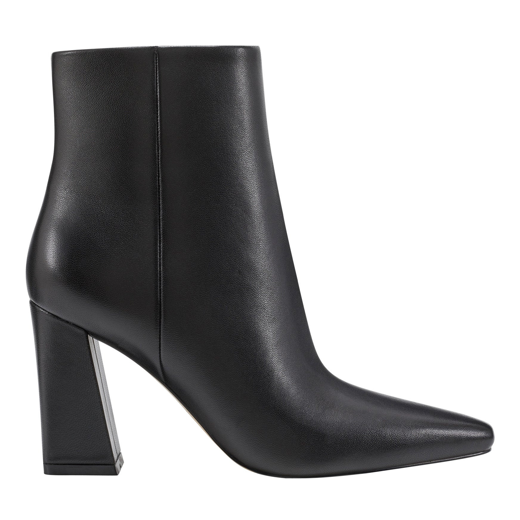 Women's Yanara Heeled Leather Bootie - Black Leather | Marc Fisher Footwear | Marc Fisher