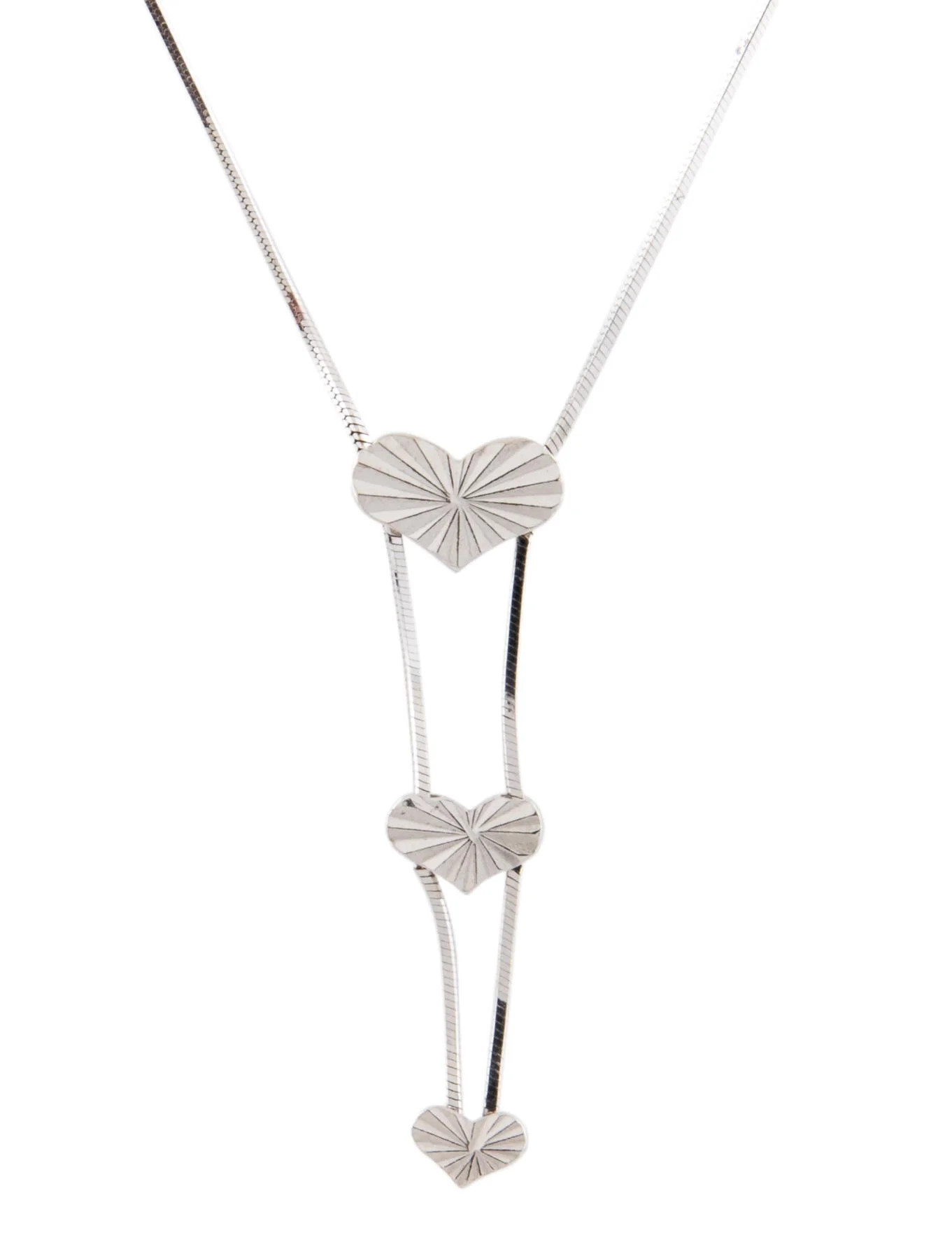 18K Heart Drop Necklace | The RealReal