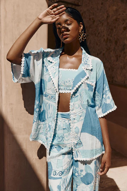 Kelia Shirt - Vaso Blu | SABO SKIRT (Global)