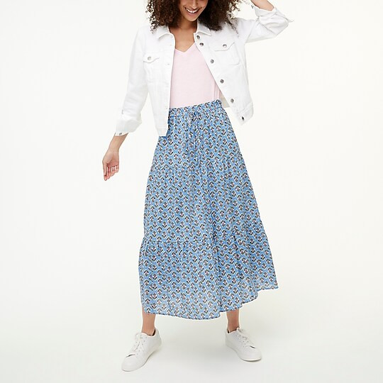Tiered paper-bag skirt | J.Crew Factory