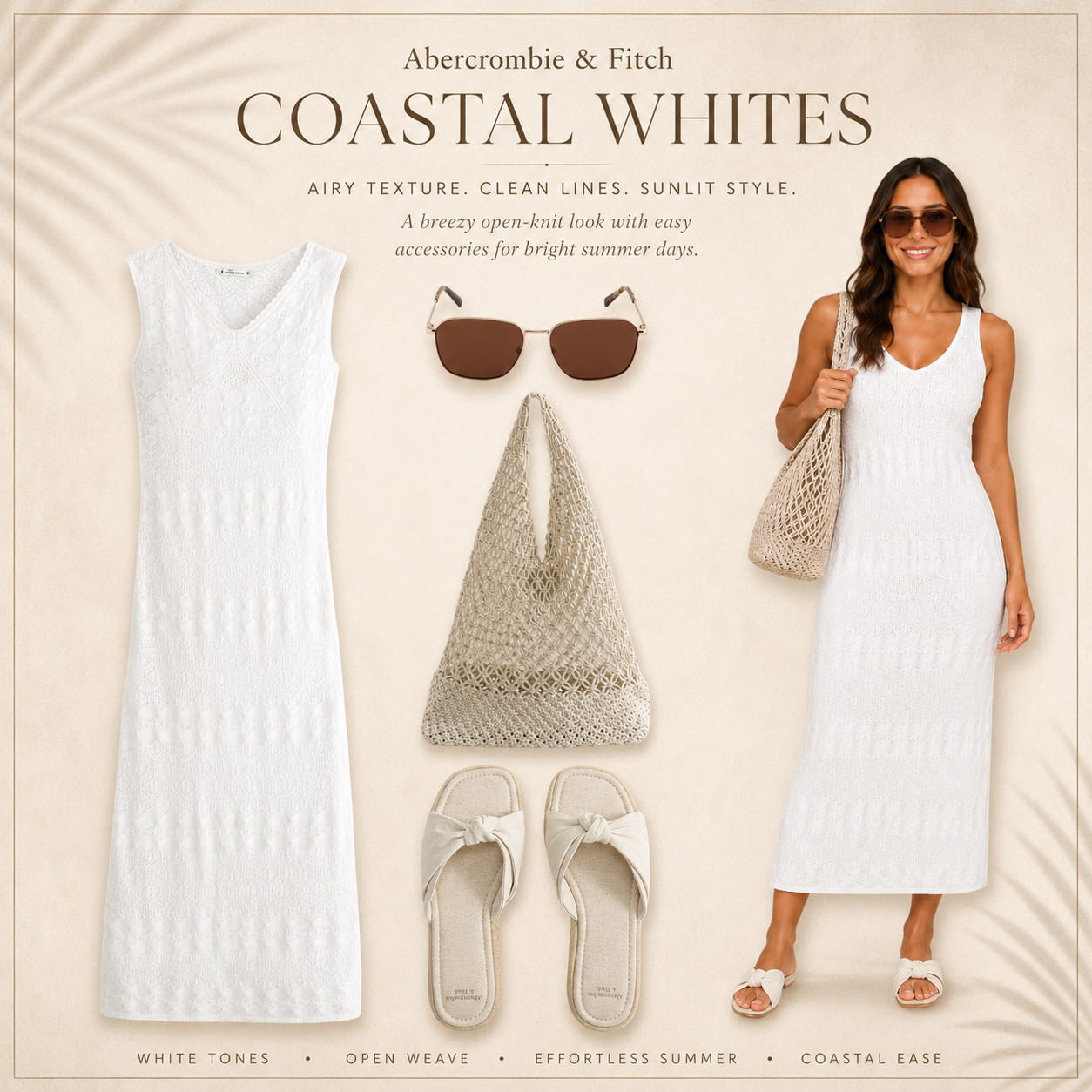 @abercrombie & Fitch Summer Chic | The Coastal Crochet Edit ☀️ 

This Pointelle Maxi Dress is the kind of summer piece that makes you look instantly put together with almost no effort 🤍

I did the digging and this is exactly the kind of dress I’d grab first if you want something light, flattering, and easy to wear on repeat all summer.

The airy texture, clean white color, and easy silhouette make it feel so good for beach vacations, brunch, resort days, summer dinners, bridal events, coastal weekends, and those hot days when you want to look polished without wearing anything fussy. 

It has that effortless expensive-looking feel that always stands out, but still feels simple enough to throw on and go.

What makes this one such a good buy is how wearable it is. 

Just add simple sandals, sunnies, a woven tote, and gold jewelry and the whole outfit is done. It’s one of those dresses that already looks styled, which is exactly why pieces like this are the ones worth buying first.

This also feels like such a smart closet piece because it’s not overly trendy. It’s clean, timeless, feminine, and easy to reach for again and again.

🤍 If you want a white summer dress that feels elevated, vacation-ready, and actually easy to style, this Pointelle Maxi Dress is such a good one to grab.

↓ Everything is linked!

#LTKActive #LTKSaleAlert #LTKTravel