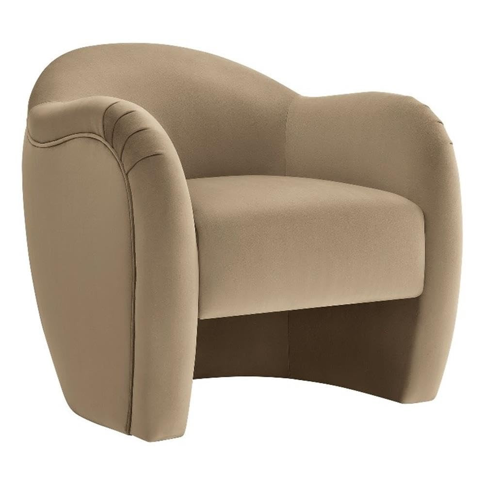 Modway Compose Barrel Chair with Performance Velvet Fabric in Taupe – Upholstered Accent Armcha... | Amazon (US)
