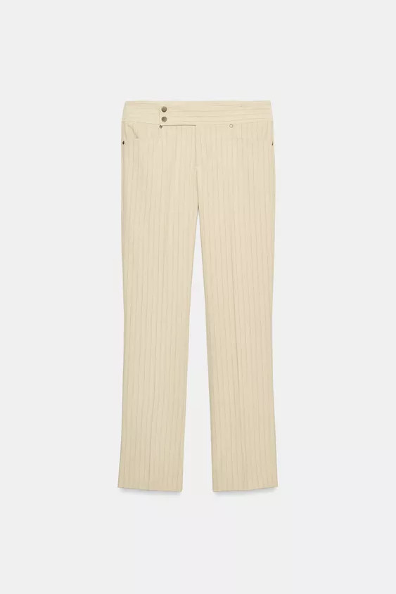 PINSTRIPE STRAIGHT-LEG TROUSERS | Zara UK