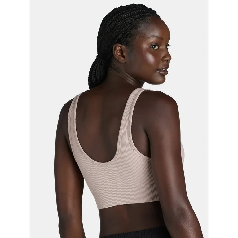 No Boundaries Double Scoop Seamless Bra, Women’s and Women’s Plus, Sizes XS- 3XL | Walmart (US)