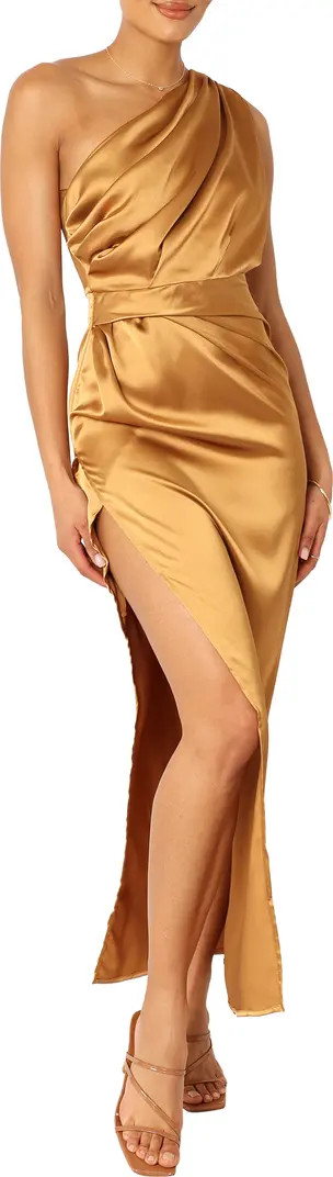 Nadia One-Shoulder Satin Maxi Dress | Nordstrom