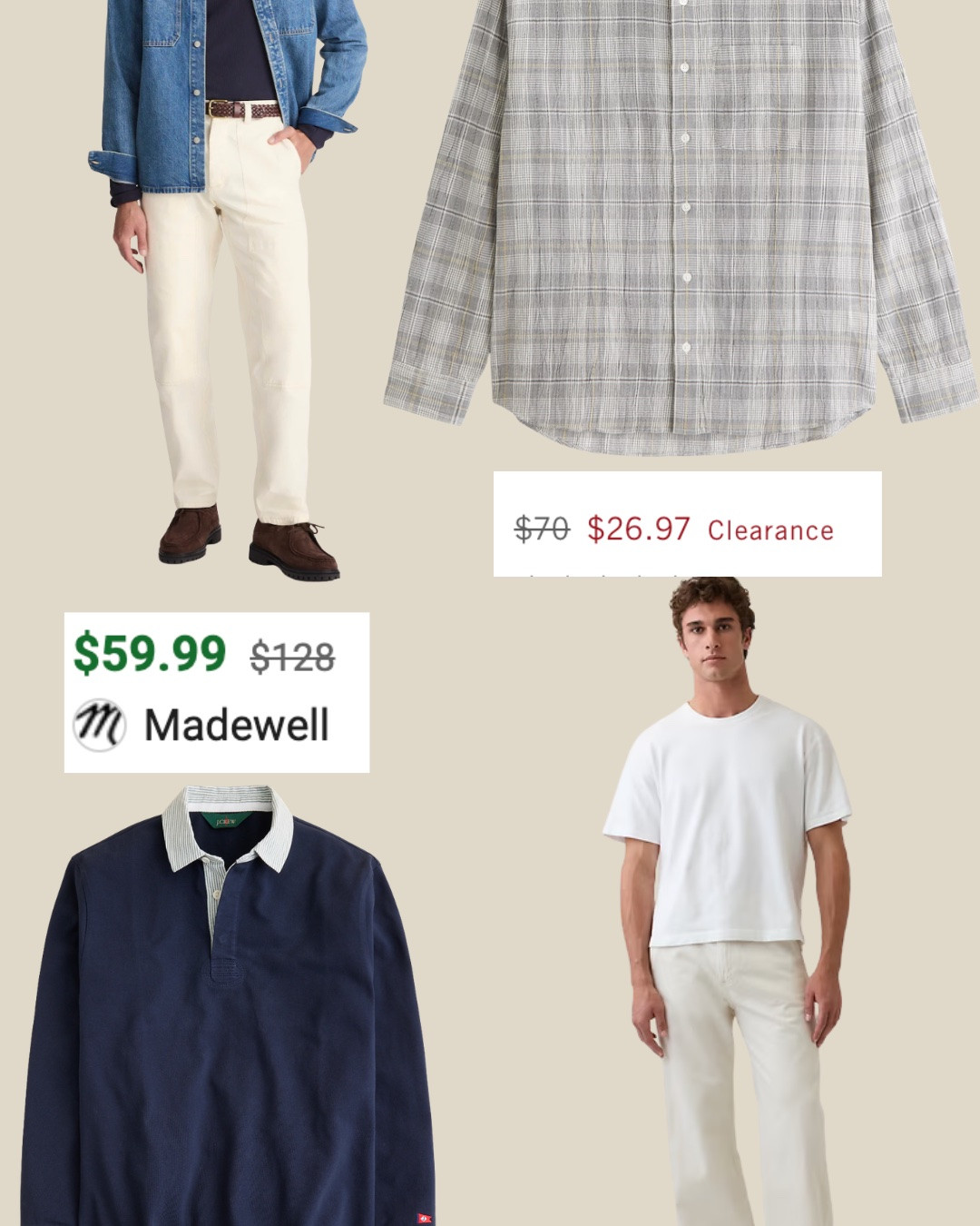 These are the kind of summer pieces that instantly make your wardrobe look more expensive — relaxed white denim, lightweight layers, and classic loafers under $60 right now 🤝 Everything linked on my LTK before the sales end.

#mensfashion #mensstyle #summerfashion #oldmoneyaesthetic #smartcasual #menswear #summeroutfits #loafers #whitedenim #minimalstyle #mensoutfitideas #classymenswear #styleinspo #ltkmens #mensclothing

#LTKxMadewell #LTKgrwm #LTKootd