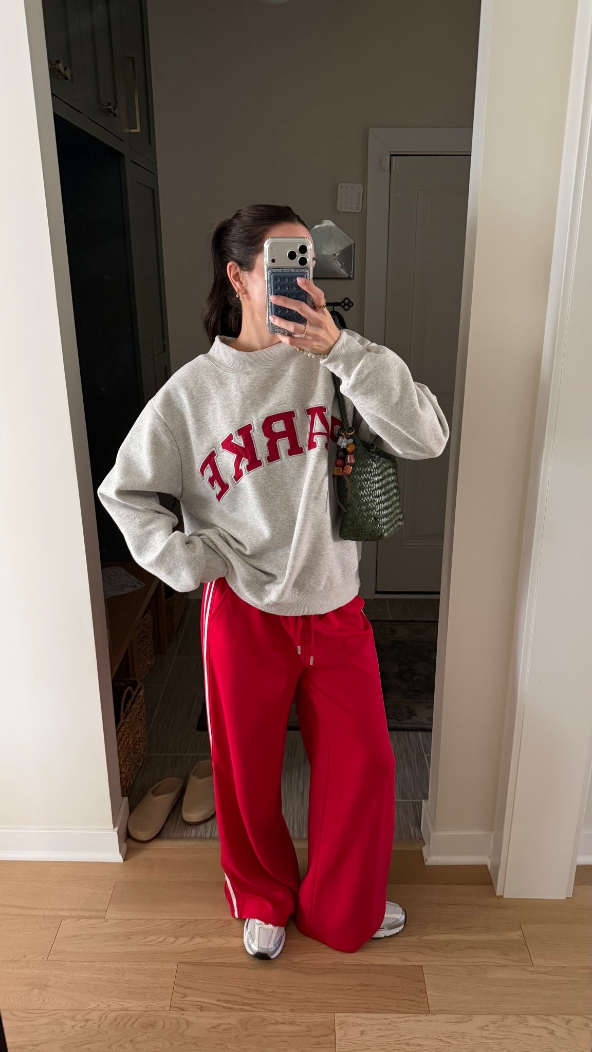 Yesterday’s outfit for errands + driving my kids around 😜
L/XL in Parke sweatshirt
S in track pants (true to size and I’m 5’7”) 
Sneakers are tts, size up if between 

#LTKootd #LTKmomlife #LTKSaleAlert