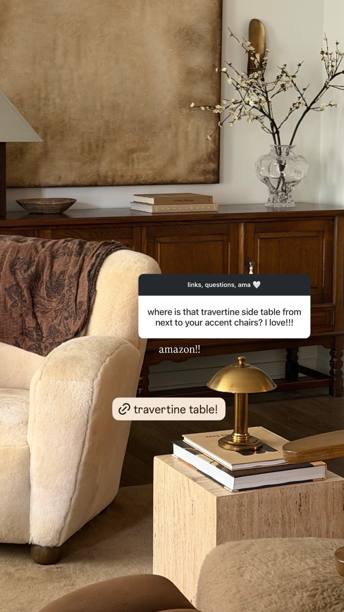 Amazon travertine side table 

#LTKHome