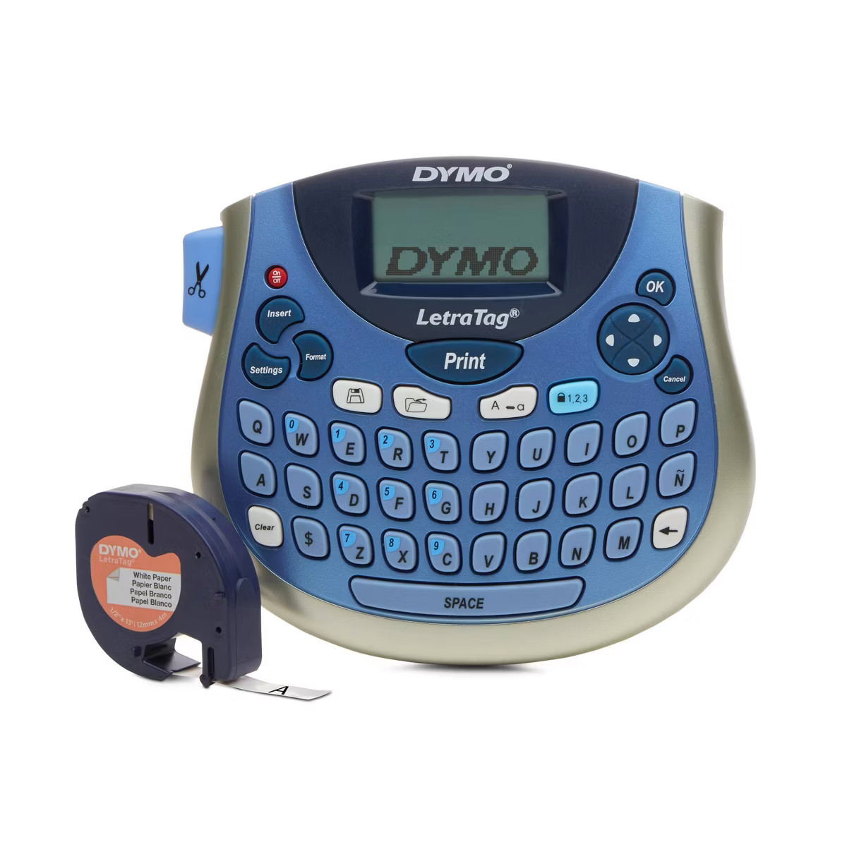 DYMO LetraTag 100T Table Top Label Maker: Gray, Battery-Powered, Plastic, Requires 4 AA Alkaline ... | Target