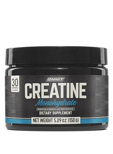 ONNIT Creatine Monohydrate Powder, IGEN(TM) Non-GMO Tested 5g Premium Creatine for Muscle Strength, Power and Lean Mass, Supports Brain Health, Brain Cellular Energy, Unflavored, 30 Servings, 5.29 oz | Amazon (US)