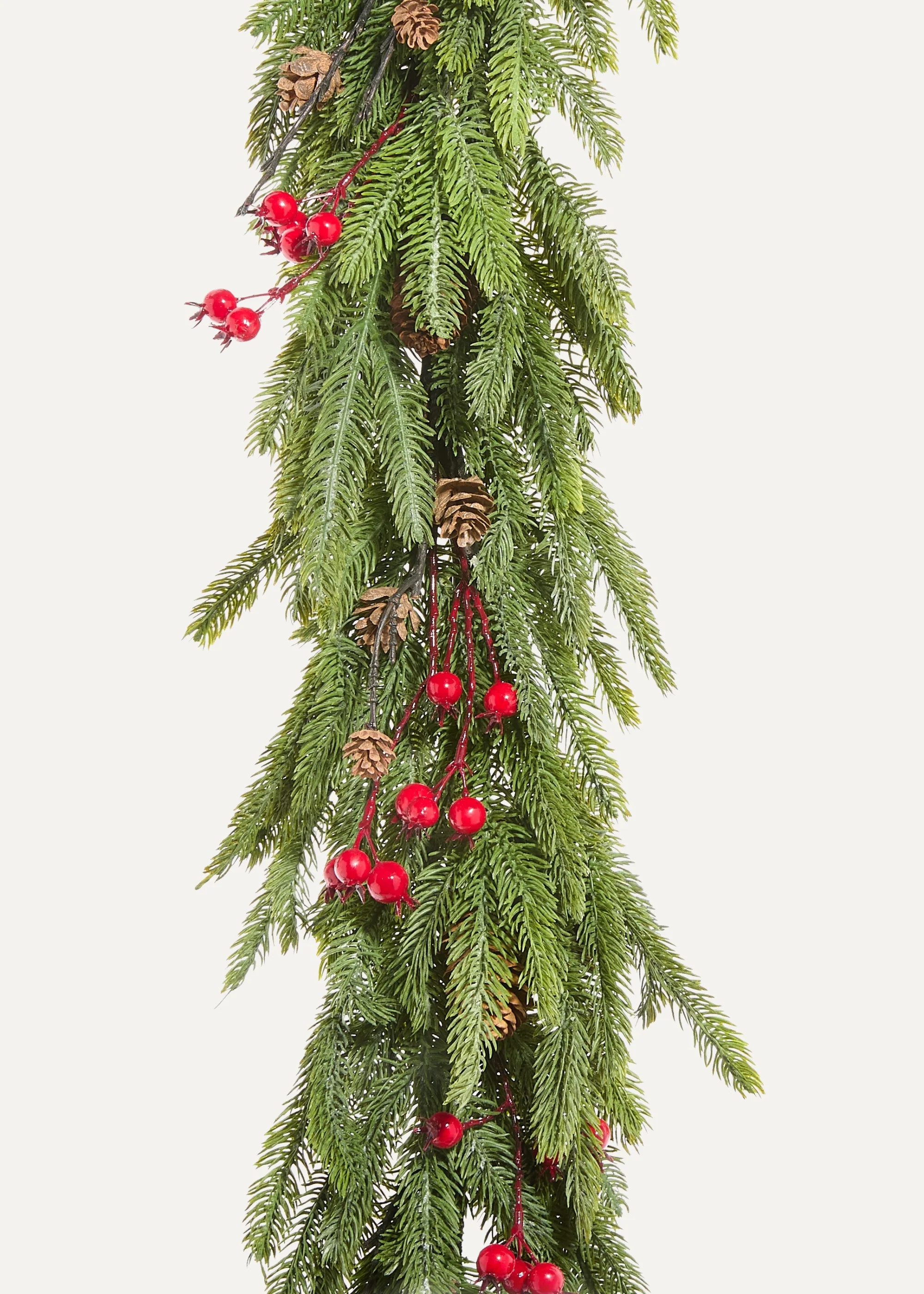 Norfolk Pine Garland with Berries | Fake Winter Greens | Afloral | Afloral