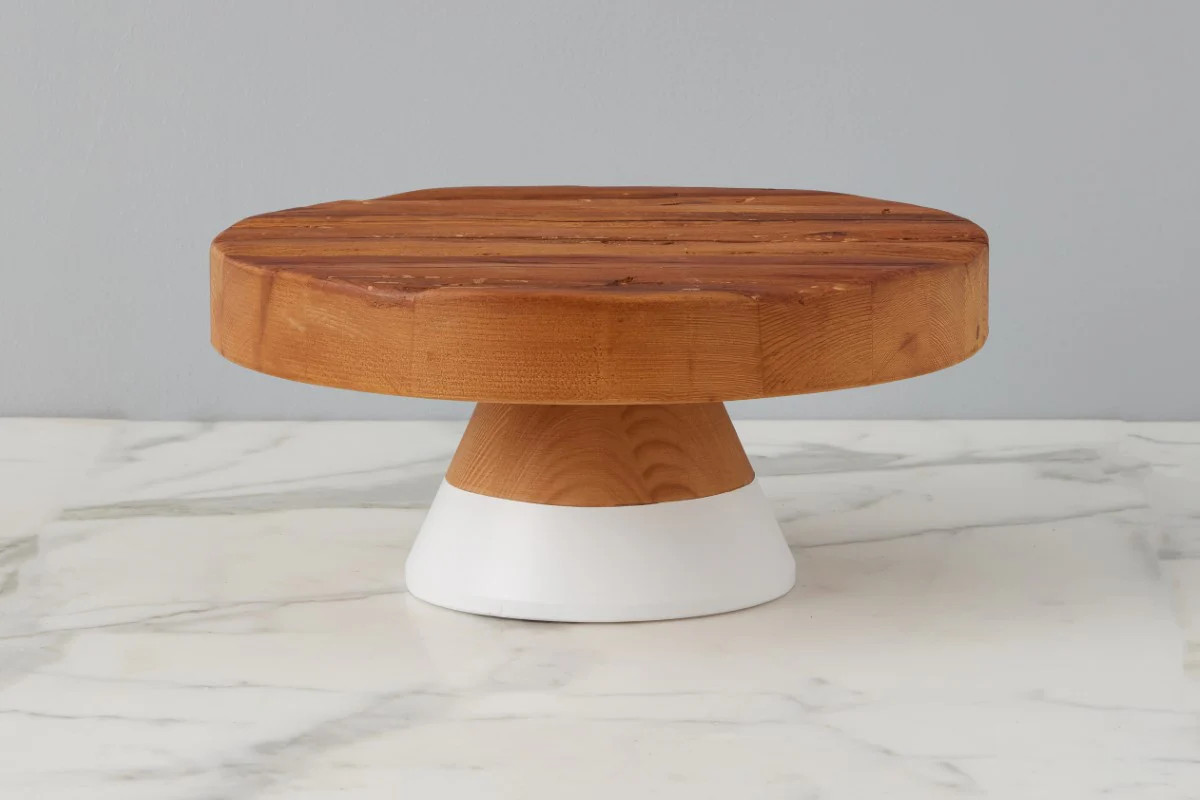 White Mod Block Cake Stand, Large | etúHOME