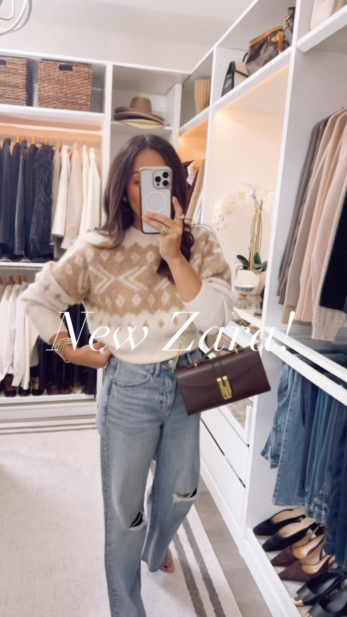 New Zara⭐️ 
Wearing a medium in the dresses 
Small in the sweater and jacket 
Jeans not Zara but linked! wearing a size 2 (I’m normally a 26) 

#LTKFindsUnder100 #LTKOver40