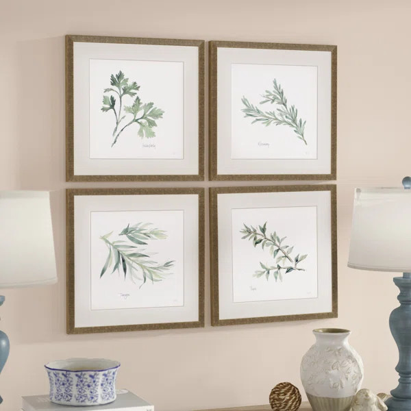 Herbs by Paschke - 4 Piece Picture Frame Graphic Art Print Set on Paper | Wayfair North America