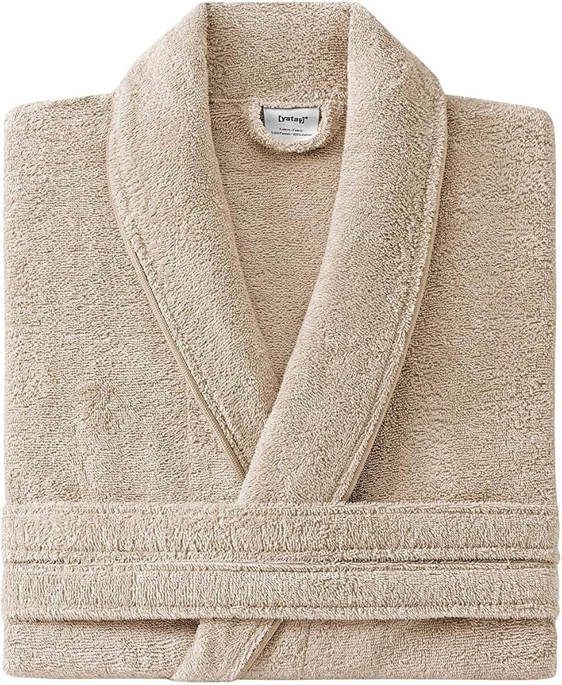 Yatas Bedding Essentials Bathrobes, 100% Cotton Soft Robe, Fluffy, Warm, Absorbent, Quick Dry Men... | Amazon (US)
