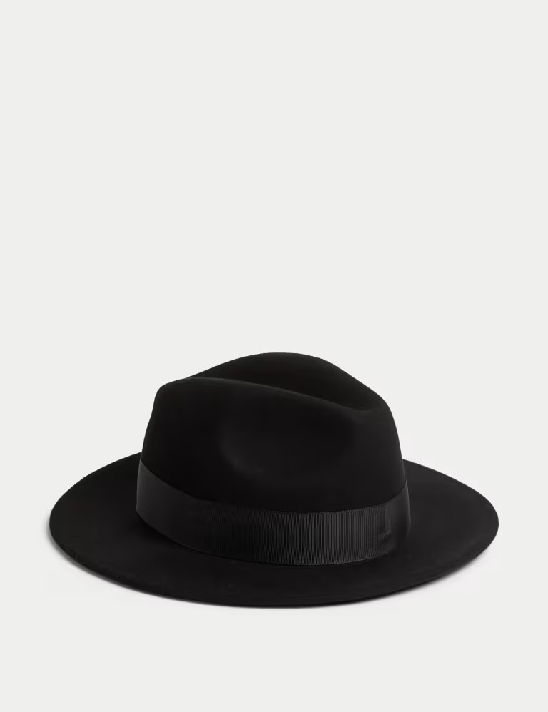 Pure Wool Fedora Hat with Stormwear™ | Marks & Spencer (UK)