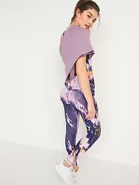 High-Waisted PowerSoft 7/8-Length Side-Pocket Leggings For Women | Old Navy (US)