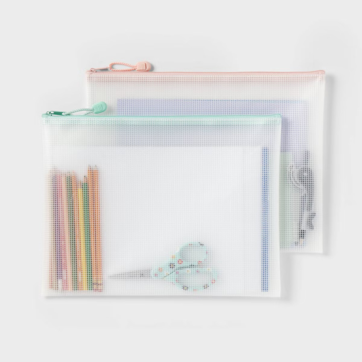 Paper Size Zip Pouches Multi 2pk - up&up™ | Target