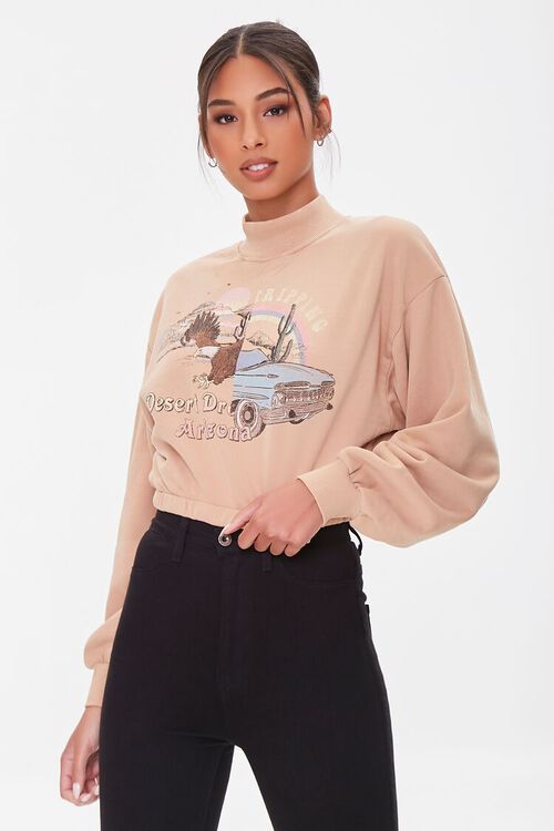 Desert Graphic Mock Neck Top | Forever 21 (US)