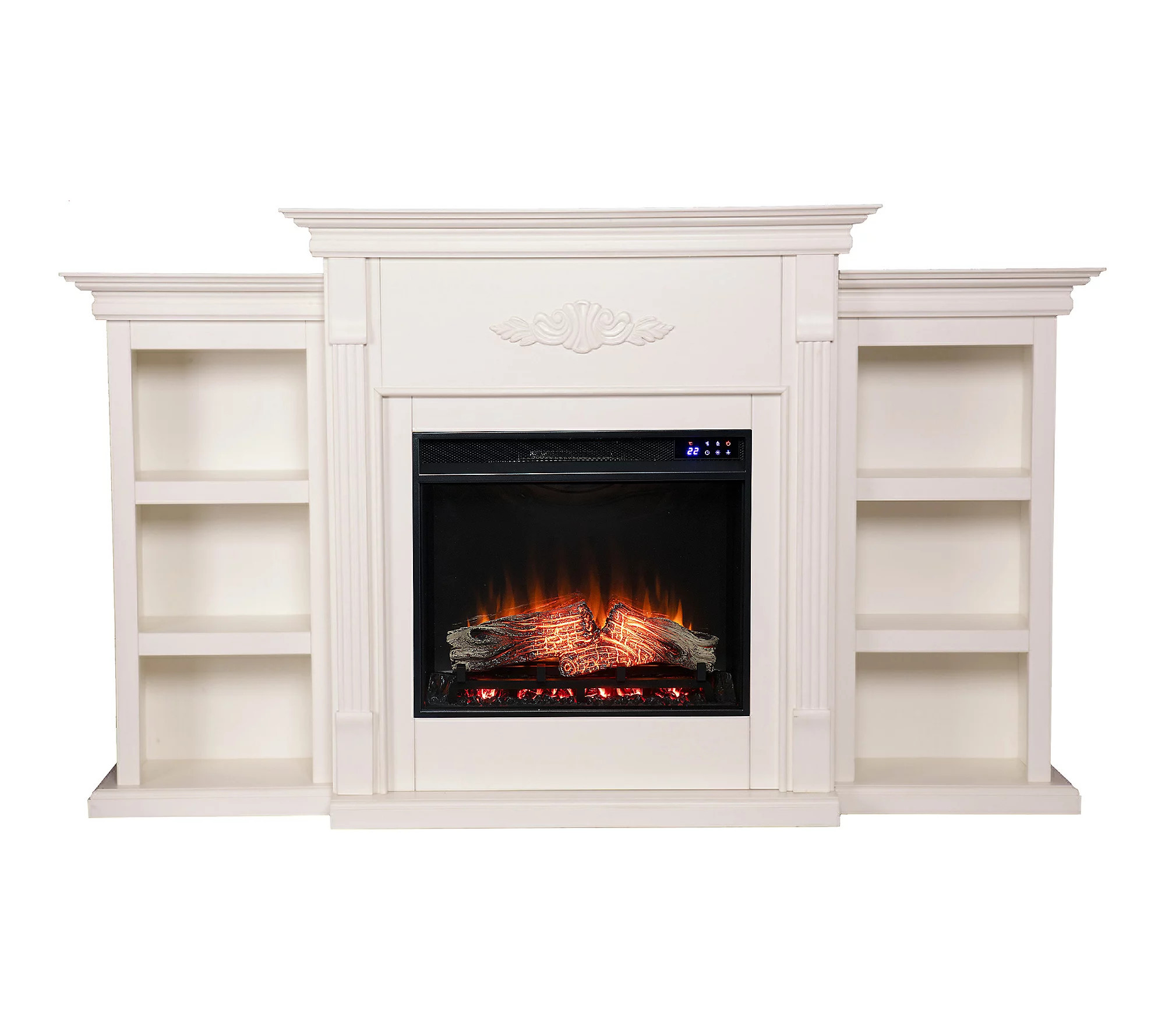 SEI Tennyson Touch Screen Electric Fireplace wi th Bookcases | QVC