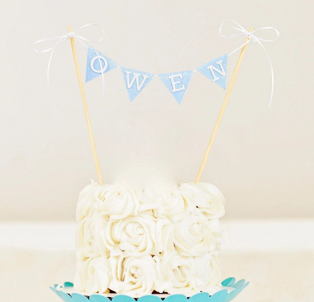 Custom Cake banner with name, smash cake topper, cake topper, first birthday cake topper | Etsy (US)