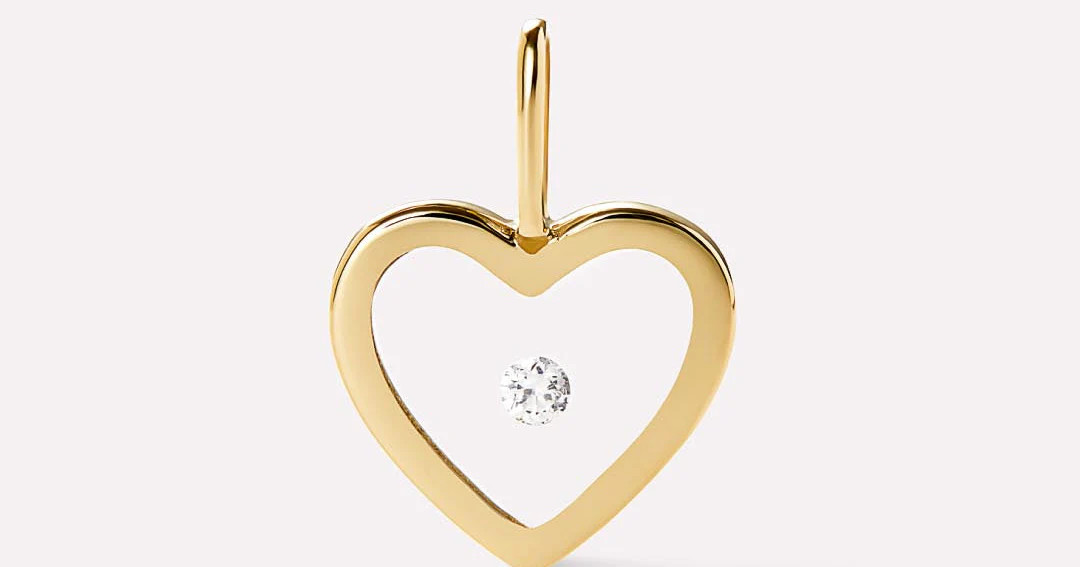 Heart Floating Diamond Charm | Ana Luisa
