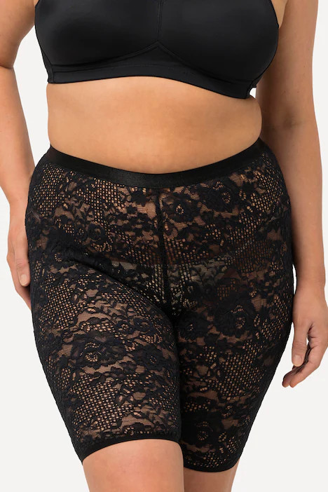 Sheer Lace Bike Shorts | Ulla Popken - US & CA