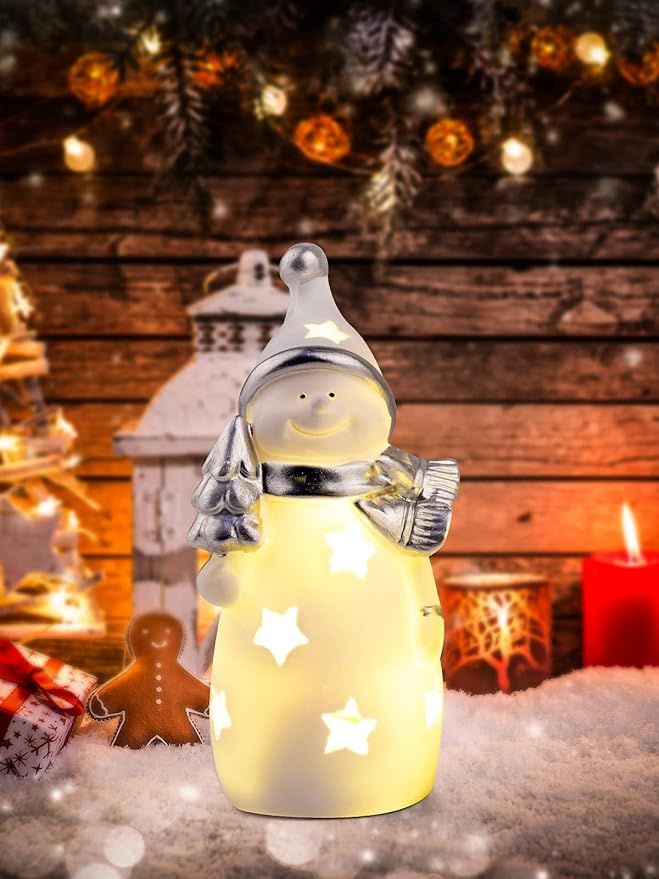 Christmas Decorations Led Desktop Ornament Light - Christmas Snowman Santa Claus LED Desktop Chri... | Amazon (US)