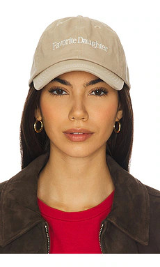 Favorite Daughter Classic Logo Baseball Hat in Taupe from Revolve.com | Revolve Clothing (Global)