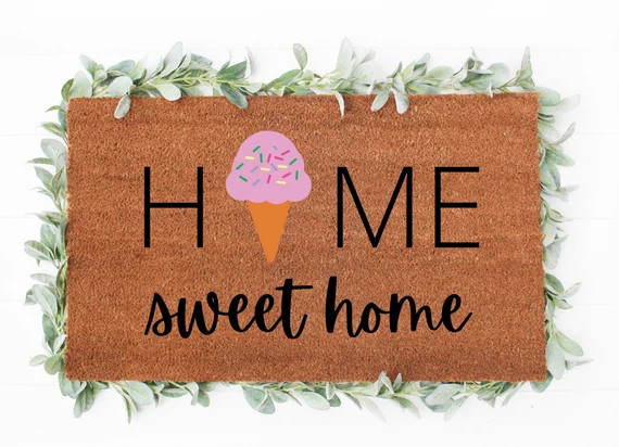 Home Sweet Home Ice Cream Doormat Doormat  Cute Doormat Ice | Etsy | Etsy (US)