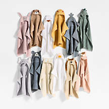 Lion 100% Organic Cotton Hooded Baby Towel + Reviews | Crate & Kids | Crate & Barrel