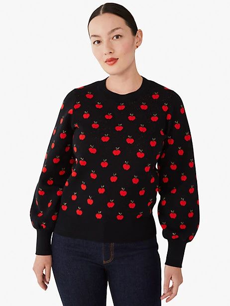 apple toss jacquard sweater | Kate Spade (US)