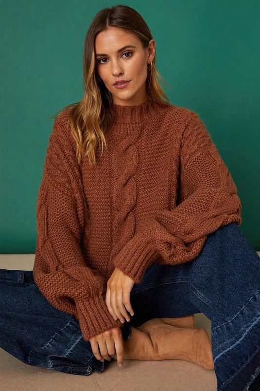 Buy High Neck Cable Jumper for GBP 40.00 | Dorothy Perkins UK | Dorothy Perkins (UK)