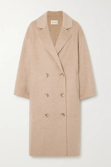 LOULOU STUDIO - Borneo Double-breasted Wool And Cashmere-blend Coat - Beige | NET-A-PORTER (US)