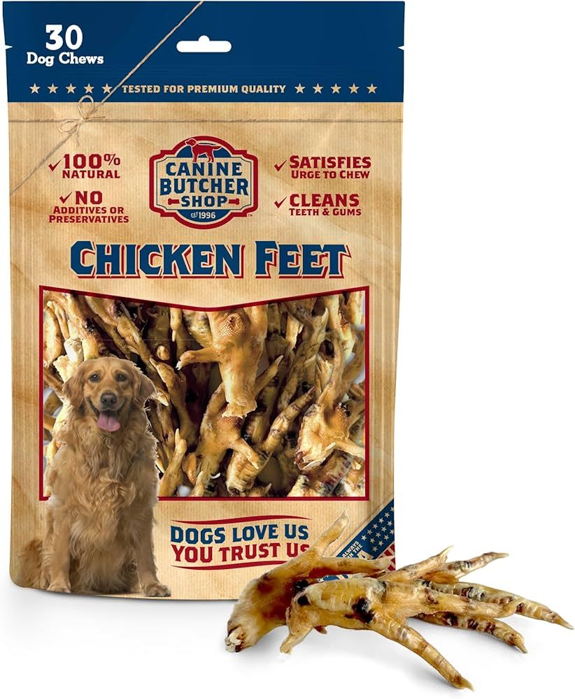 Chicken Feet Dog Treats, Raised & Made in USA (30-Pack), Dehydrated Chicken Feet, All Natural Dog... | Amazon (US)