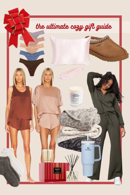 the ultimate cozy girl gift guide! perfect gifts for mom, sister, in laws or anyone who enjoys a cozy night in! 

my FAVORITE pajamas, silk pillow case i use every night, cozy slippers, the softest loungewear, the underwear that i love, the famous Stanley mug and the perfect scents filled with comfort

#LTKHoliday #LTKSeasonal #LTKGiftGuide