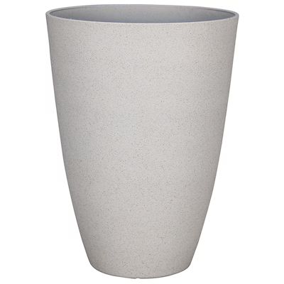 allen + roth  Large (25-65-Quart) 15.28-in W x 21.71-in H White Resin Planter with Drainage Hole... | Lowe's