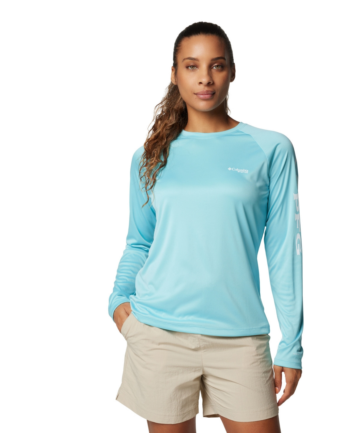 Columbia Women's Pfg Tidal Tee Ii Omni-Shade T-Shirt - Clear Blue | Macy's