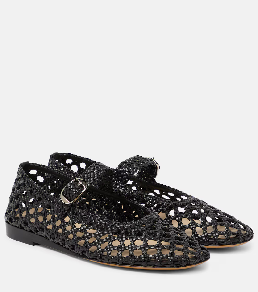 Woven leather Mary Jane flats | Mytheresa (FR)