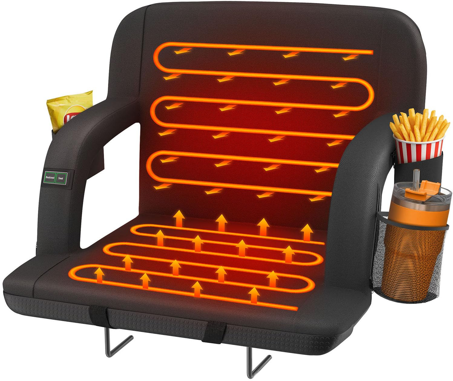 HOPERAN Dual-Sided Heated Stadium Seats for Bleachers with Back Support, 3 Levels Heating Stadium... | Amazon (US)
