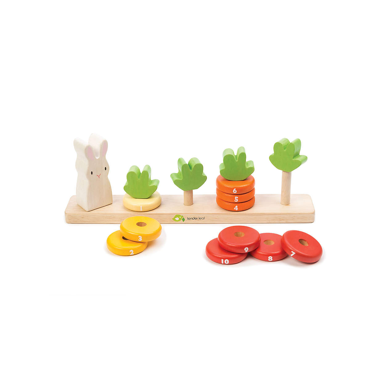 Tender Leaf Wooden Baby Counting Carrots Toy + Reviews | Crate & Kids | Crate & Barrel
