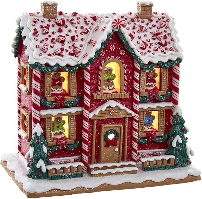 Kurt S. Adler Battery-Operated LED Music Box Gingerbread House, 9.5-Inch, Multicolored | Amazon (US)