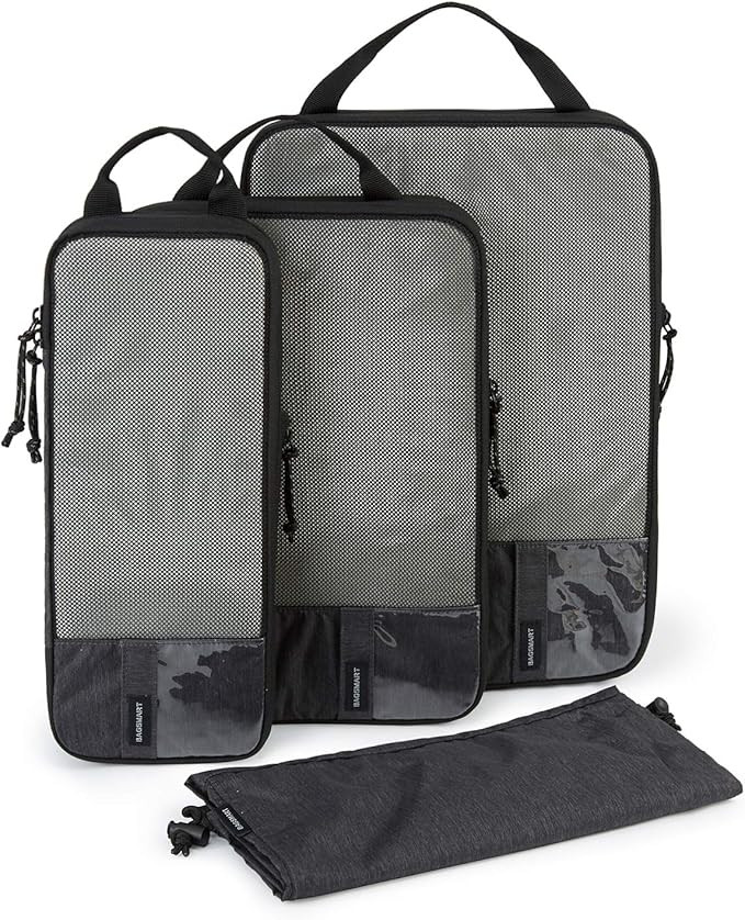 BAGSMART 6 Set Compression Packing Cubes - Lightweight Travel Essentials, Durable Luggage Organiz... | Amazon (US)