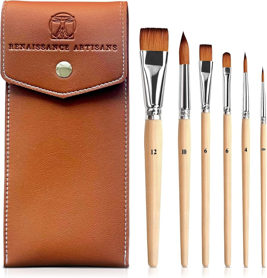 Rembrandt Series I - 6pc Travel Watercolor Brushes Set, Kolinsky Sable Performance Hair, Designed... | Amazon (US)
